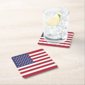 Flag der Staaten Rechteckiger Pappuntersetzer (Vor Ort)