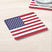 Flag der Staaten Rechteckiger Pappuntersetzer (angewinkelt)