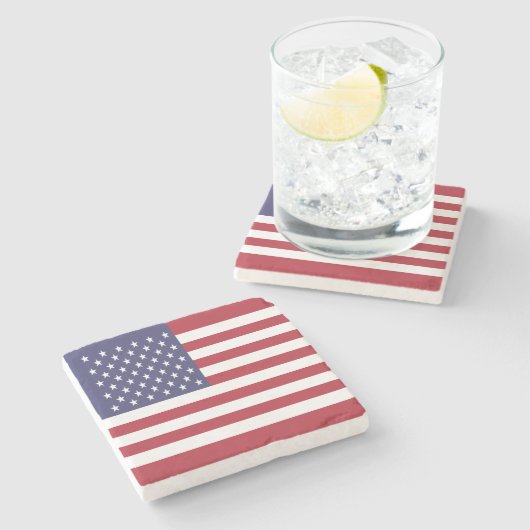 Flag der Staaten Steinuntersetzer (Seitenansicht)