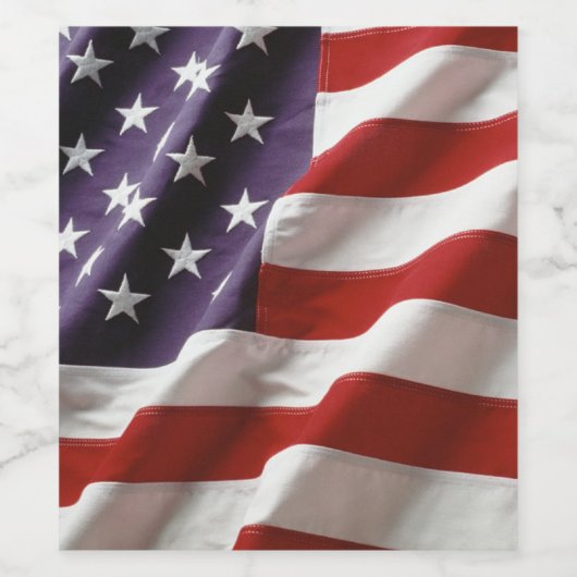 Flag der Staaten Weinetikett (Einzelnes Label)