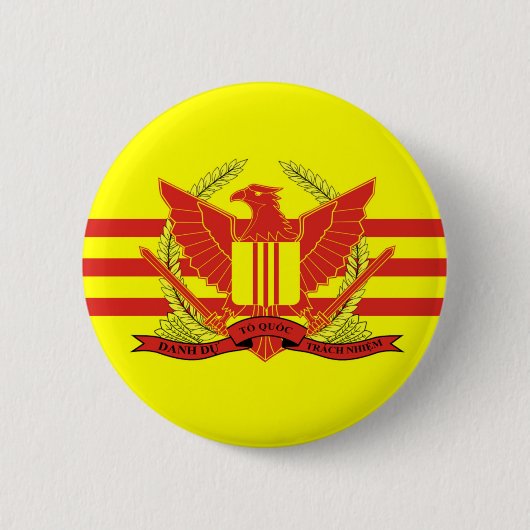 Flag der Streitkräfte der Republik Südvietnam Button (Vorderseite)