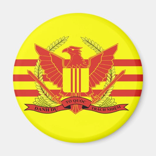 Flag der Streitkräfte der Republik Südvietnam Magnet (Vorne)