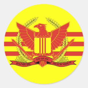 Flag der Streitkräfte der Republik Südvietnam Runder Aufkleber