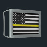 Flag der Thin-Yellow-Line-Dispatcher Rechteckige Gürtelschnalle<br><div class="desc">Thin Yellow Line Dispatcher Flag ist eine patriotische amerikanische Flagge mit einer dünnen gelben Linie,  die Dispatcher repräsentiert. Großartiges Geschenk für den Versender,  Geschenk für die Polizei,  Geschenk für Feuerwehrleute und phantastisches Geschenk für Patriot. Besuchen Sie unseren Shop,  um mehr Thin Line Designs und patriotische Geschenkideen zu finden.</div>