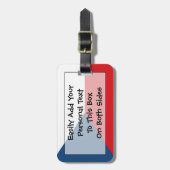 Flag der Tschechischen Republik Easy ID Personal Gepäckanhänger (Vorderseite vertikal)