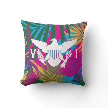 Flag der US-Jungfrau, farbenfroh tropisch