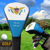 Flag der US-Jungfrau, Golfklubs, Mit Monogramm Golf Headcover