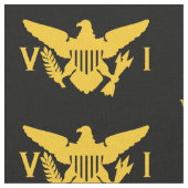 Flag der US-Jungfrau (groß) Schwarz & Gold Stoff (Nahaufnahme)