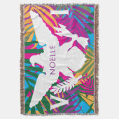 Flag der US-Jungfrau-Inseln, farbenfrohe tropische Decke (Vorderseite Vertikal)