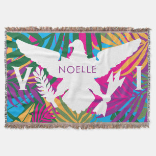 Flag der US-Jungfrau-Inseln, farbenfrohe tropische Decke