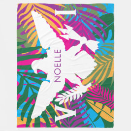 Flag der US-Jungfrau-Inseln, farbenfrohe tropische Fleecedecke