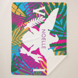 Flag der US-Jungfrau-Inseln, farbenfrohe tropische Sherpadecke