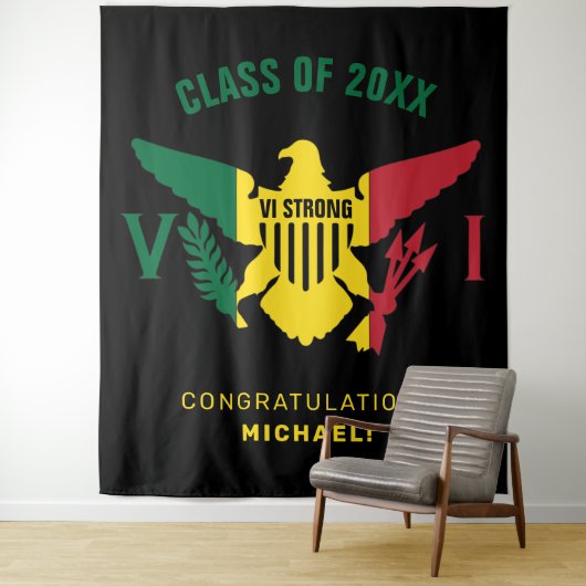 Flag der US-Jungfrau-Inseln, Gruppe der grünen Gel Wandteppich (Beispiel)