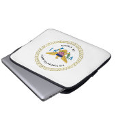 Flag der US-Jungfrau-Inseln USVI St. Croix VI Laptopschutzhülle (Vorne Knopf)