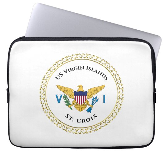 Flag der US-Jungfrau-Inseln USVI St. Croix VI Laptopschutzhülle (Vorderseite)