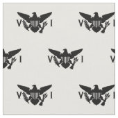 Flag der US-Jungfrau (klein) weiß und schwarz Stoff (Nahaufnahme)