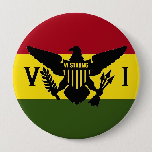 Flag der US-Jungfrau - VI STRONG Button (Vorderseite)