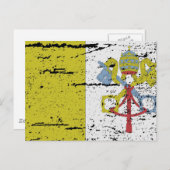 FLAG DER VATIKANISCHEN STADT POSTKARTE (Vorne/Hinten)