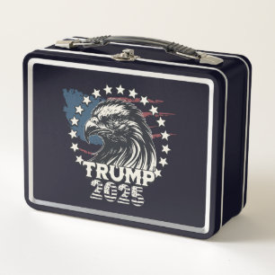 Flag der Vereinigten Staaten.Präsident Donald Trum Metall Brotdose