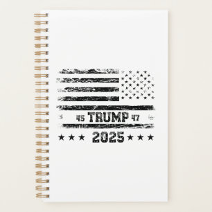 Flag der Vereinigten Staaten.Präsident Donald Trum Planer
