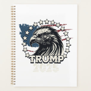 Flag der Vereinigten Staaten.Präsident Donald Trum Planer