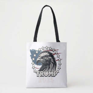 Flag der Vereinigten Staaten.Präsident Donald Trum Tasche