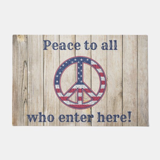 Flag der Vereinten Staaten - Frieden für alle, die Fußmatte (Vorderseite)