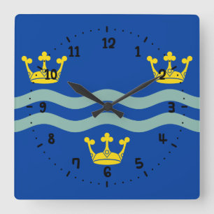 Flag der Wall-Uhr des Cambridgeshire Square Quadratische Wanduhr