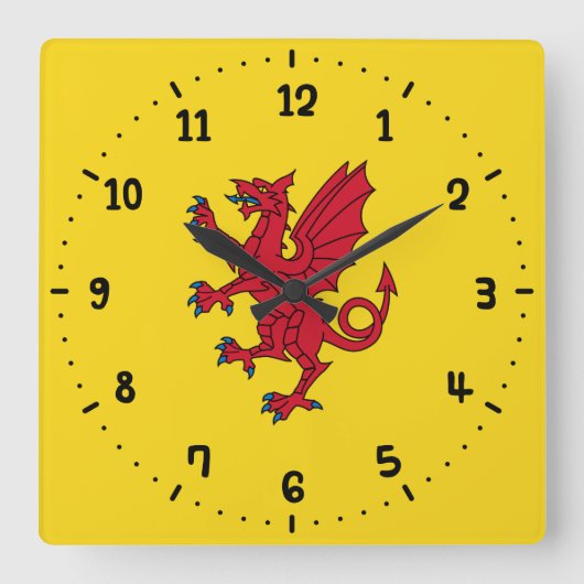 Flag der Wall-Uhr des Somerset-Platzes Quadratische Wanduhr (Vorderseite)