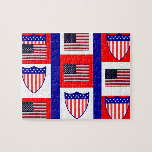 Flag des amerikanischen Puzzles (Horizontal)