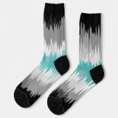Flag des Boho Funky Wavy Abstrakt Libramaculine Pr Socken (Linkes Detail)