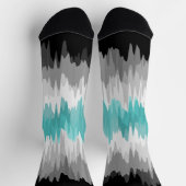 Flag des Boho Funky Wavy Abstrakt Libramaculine Pr Socken (Oben)