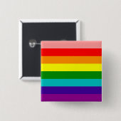 Flag des ersten Rainbow-Gay Pride Button (Vorne & Hinten)
