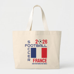 Flag des französischen Fußball-Individuellen Namen Jumbo Stoffbeutel