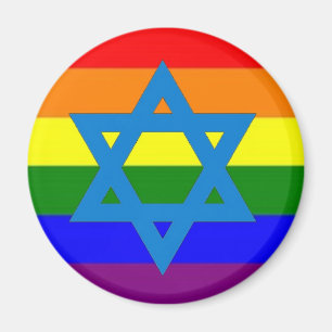 Flag des jüdischen Gay Pride Magnet