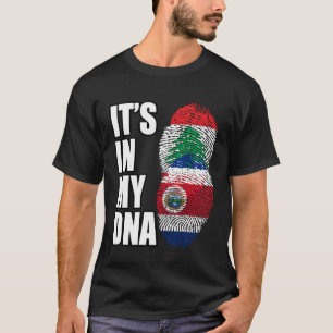 Flag des libanesischen und costa-ricanischen Mix-D T-Shirt