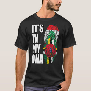 Flag des libanesischen und dominica-Mix-DNA-Erbes T-Shirt