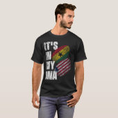 Flag des liberianischen und ghanaischen DNA-Mix T-Shirt (Vorne ganz)