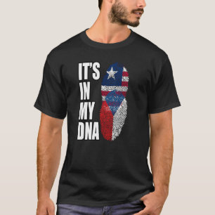 Flag des liberianischen und tschechischen DNA-Mix T-Shirt