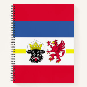 Flag des Pomerania-Notebook-Westerns Mecklenburg-V Notizblock