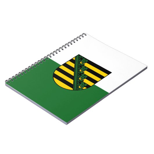 Flag des sächsischen Notebooks Notizblock (Linke Seite)