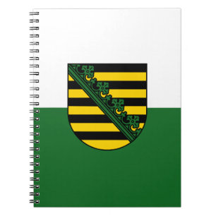 Flag des sächsischen Notebooks Notizblock