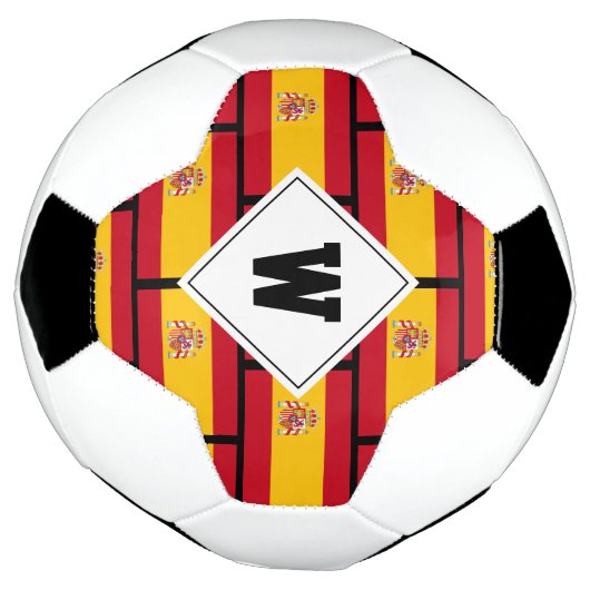 FLAG DES SPANISCHEN Monogramms Fußball (Gedreht)