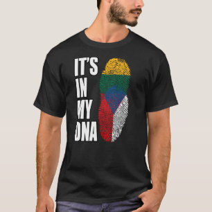 Flag des tschechischen und litauischen DNA-Mix T-Shirt