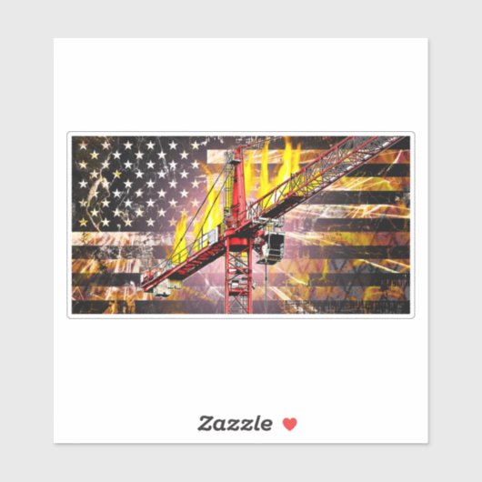 Flag des Turmkrans Aufkleber (Blatt)