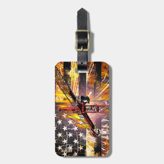 Flag des Turmkrans Gepäckanhänger (Vorderseite vertikal)