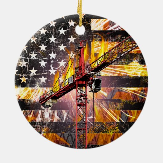 Flag des Turmkrans Keramik Ornament (Hinten)