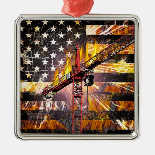 Flag des Turmkrans Ornament Aus Metall (Vorne)