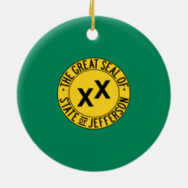 Flag des vorgeschlagenen US-Staat von Jefferson Keramik Ornament