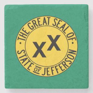 Flag des vorgeschlagenen US-Staat von Jefferson Steinuntersetzer
